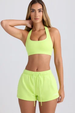 Oh Polly Matching Sets | Shorts^Mid-Rise Sweat Shorts in Key Lime KeyLime