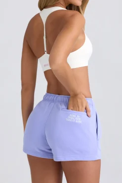 Oh Polly Matching Sets | Shorts^Mid-Rise Sweat Shorts in Periwinkle
