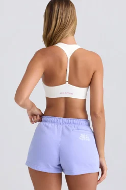 Oh Polly Matching Sets | Shorts^Mid-Rise Sweat Shorts in Periwinkle