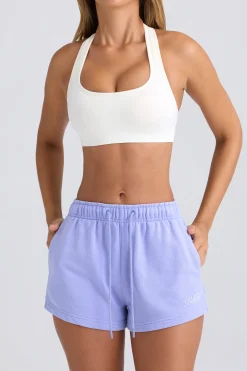 Oh Polly Matching Sets | Shorts^Mid-Rise Sweat Shorts in Periwinkle