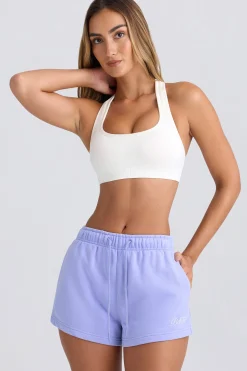 Oh Polly Matching Sets | Shorts^Mid-Rise Sweat Shorts in Periwinkle