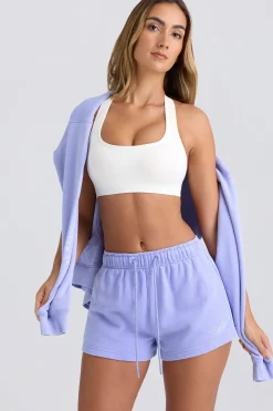 Oh Polly Matching Sets | Shorts^Mid-Rise Sweat Shorts in Periwinkle