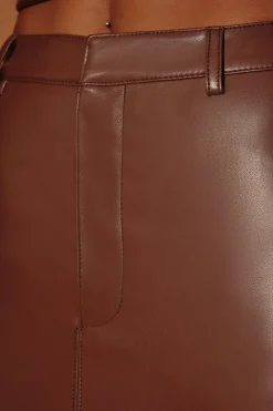 Oh Polly Women'S Clothing Sale - $65 And Under | Women'S Clothing Sale - $40 And Under^Mid-Rise Vegan Leather Maxi Skirt in Brown