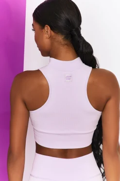 Oh Polly Women'S Clothing Sale - $65 And Under | Women'S Clothing Sale - $40 And Under^Miles Ahead Ribbed High Neck Crop Top in Lilac