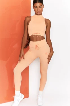 Oh Polly Women'S Clothing Sale - $65 And Under | Women'S Clothing Sale - $40 And Under^Miles Ahead Ribbed High Neck Crop Top in Peach