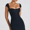 Oh Polly Night Out | Tencel™ Modal Dresses^Modal Asymmetric Lace-Up A-Line Mini Dress in Black