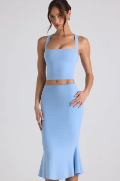 Oh Polly Skirts & Skorts | Co-Ords^Modal Bow-Detail Mid-Rise Midi Skirt in Sky Blue SkyBlue