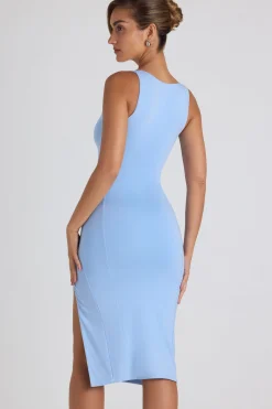 Oh Polly Wedding Guest | Graduation Dresses^Modal Bow-Detail Sweetheart-Neck Midi Dress in Sky Blue SkyBlue