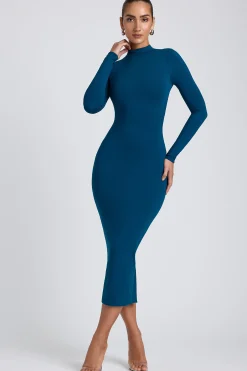 Oh Polly Elevated Essentials | Fall Outfits^Modal Cross-Back Midaxi Dress in Deep Teal DeepTeal