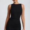 Oh Polly Elevated Essentials | Fall Outfits^Modal High-Neck Open-Back Mini Dress in Black