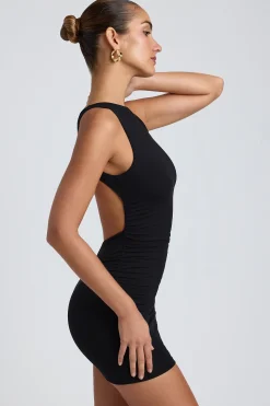 Oh Polly Elevated Essentials | Fall Outfits^Modal High-Neck Open-Back Mini Dress in Black