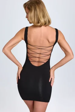 Oh Polly Night Out | Tencel™ Modal Dresses^Modal Lace-Trim Bodycon Mini Dress in Black