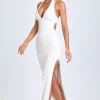 Oh Polly Tencel™ Modal Dresses^Modal Lace-Trim Halterneck Maxi Dress in White