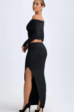 Oh Polly Skirts & Skorts | Bottoms^Modal Low-Rise Maxi Skirt in Black
