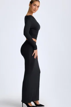 Oh Polly Skirts & Skorts | Bottoms^Modal Low-Rise Maxi Skirt in Black