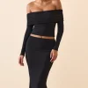Oh Polly Skirts & Skorts | Bottoms^Modal Mid-Rise Midaxi Skirt in Black