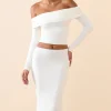 Oh Polly Skirts & Skorts | Bottoms^Modal Mid-Rise Midaxi Skirt in White