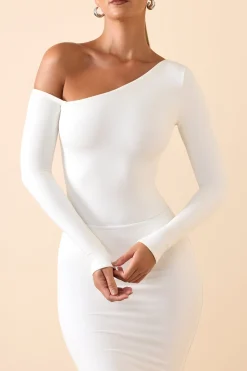 Oh Polly Tops | Fall Outfits^Modal Off-Shoulder Bodysuit in White