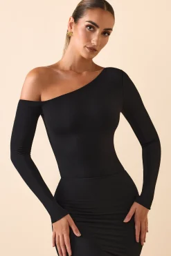 Oh Polly Tops | Fall Outfits^Modal Off-Shoulder Bodysuit in Black