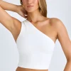 Oh Polly Co-Ords | Tops^Modal One-Shoulder Top in White