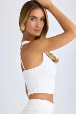 Oh Polly Co-Ords | Tops^Modal One-Shoulder Top in White