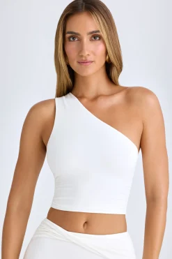 Oh Polly Co-Ords | Tops^Modal One-Shoulder Top in White