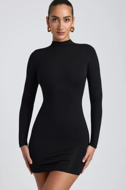 Oh Polly Elevated Essentials | Fall Outfits^Modal Open-Back Long-Sleeve Mini Dress in Black