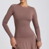 Oh Polly Women'S Clothing Sale - $65 And Under | Women'S Clothing Sale - $40 And Under^Modal Ruched Crew-Neck Mini Dress in Taupe