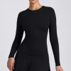 Oh Polly Elevated Essentials | Fall Outfits^Modal Ruched Crew-Neck Mini Dress in Black