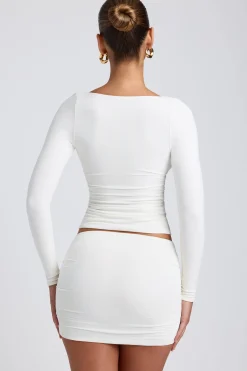 Oh Polly Co-Ords | Tops^Modal Ruched Long-Sleeve Top in White