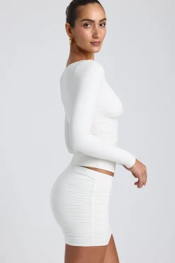 Oh Polly Co-Ords | Tops^Modal Ruched Long-Sleeve Top in White