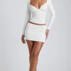 Oh Polly Skirts & Skorts | Co-Ords^Modal Ruched Mid-Rise Mini Skirt in White