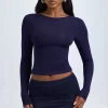 Oh Polly Skirts & Skorts | Bottoms^Modal Ruched Mid-Rise Mini Skirt in True Navy TrueNavy