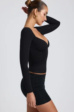 Oh Polly Skirts & Skorts | Co-Ords^Modal Ruched Mid-Rise Mini Skirt in Black
