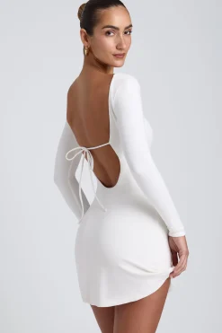 Oh Polly Women'S Clothing Sale - $65 And Under^Modal Square Neck Long Sleeve Mini Dress in White