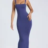 Oh Polly Fall Outfits^Modal Square Neck Low Back Maxi Dress in Navy