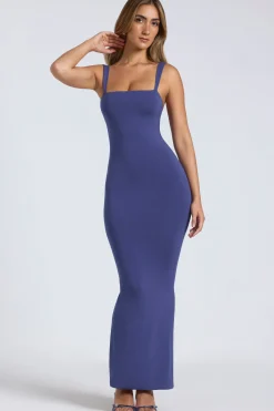 Oh Polly Fall Outfits^Modal Square Neck Low Back Maxi Dress in Navy