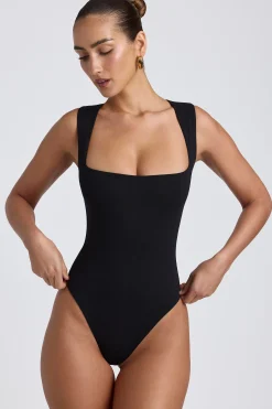 Oh Polly Elevated Essentials | Fall Outfits^Modal Square-Neck Bodysuit in Black