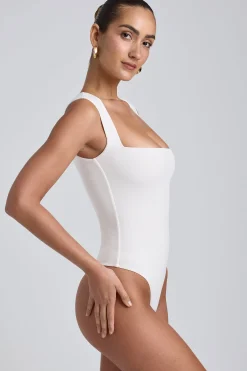 Oh Polly Elevated Essentials | Fall Outfits^Modal Square-Neck Bodysuit in White