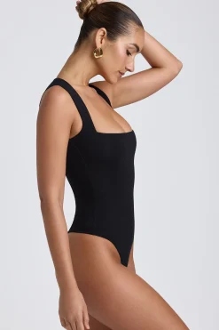 Oh Polly Elevated Essentials | Fall Outfits^Modal Square-Neck Bodysuit in Black
