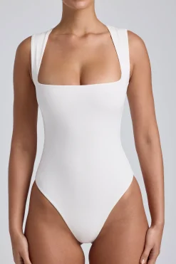 Oh Polly Elevated Essentials | Fall Outfits^Modal Square-Neck Bodysuit in White