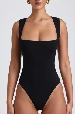 Oh Polly Elevated Essentials | Fall Outfits^Modal Square-Neck Bodysuit in Black