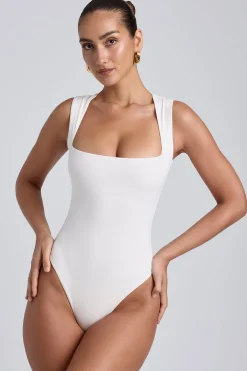 Oh Polly Elevated Essentials | Fall Outfits^Modal Square-Neck Bodysuit in White
