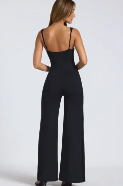 Oh Polly Jumpsuits & Unitards | Fall Outfits^Modal Sweetheart Neckline Wide Leg Jumpsuit in Black