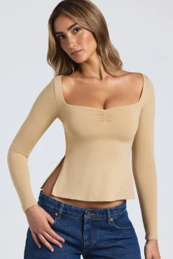 Oh Polly Women'S Clothing Sale - $65 And Under | Women'S Clothing Sale - $40 And Under^Modal Sweetheart-Neck Top in Sand