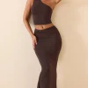 Oh Polly Skirts & Skorts | Bottoms^Modal Twist-Front Maxi Skirt in Chocolate Brown