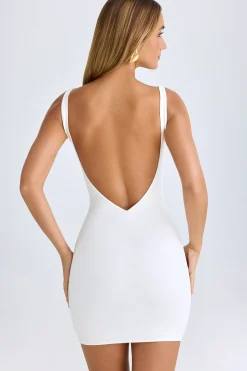 Oh Polly Elevated Essentials^Modal V-Neck Bodycon Mini Dress in White