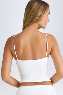 Oh Polly Co-Ords | Tops^Modal V-Neck Ruched Camisole Top in White