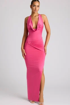 Oh Polly Women'S Clothing Sale - $65 And Under^Multiwear Cowl Neck Wrap Over Evening Gown in Magenta