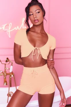 Oh Polly Women'S Clothing Sale - $65 And Under | Women'S Clothing Sale - $40 And Under^No Plans Bodycon Mini Shorts in Peach